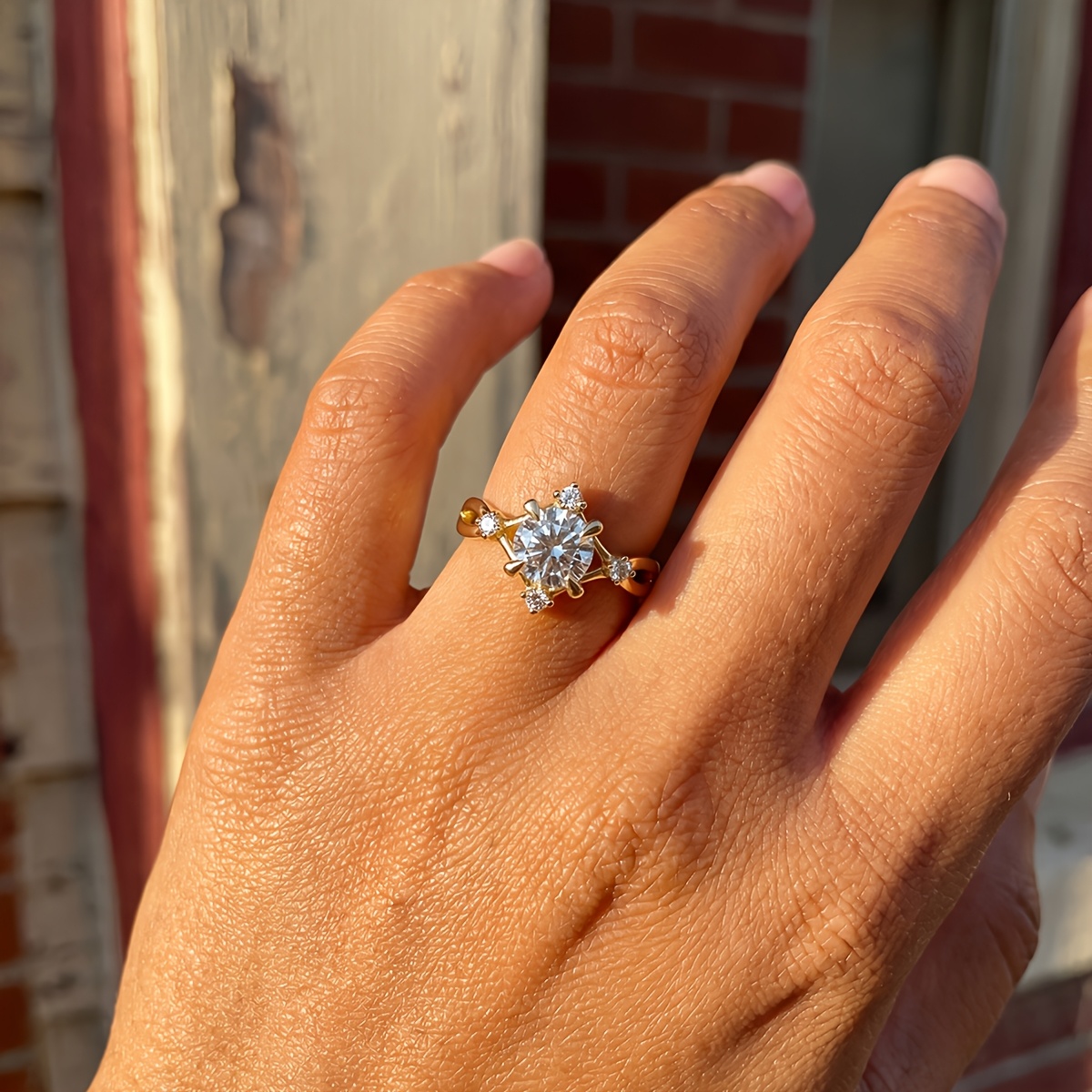 Women's Geometric Luxury Snowflake Ring, Exquisite Design